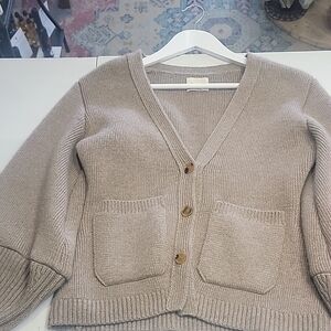 Khaite 100% Scarlet Cashmere Cardigan Size XS